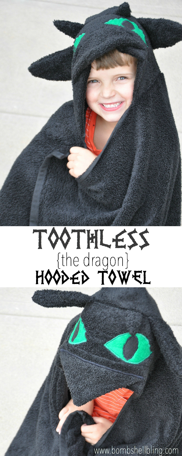 Toothless the Dragon Hooded Towel Tutorial