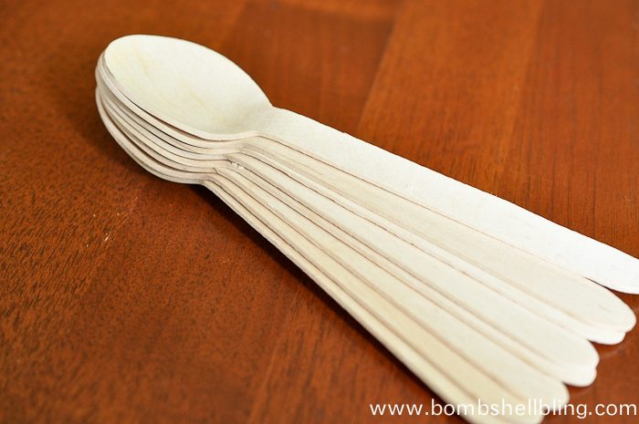 Embellish spoons with Washi Tape to match party decor! Brilliant!
