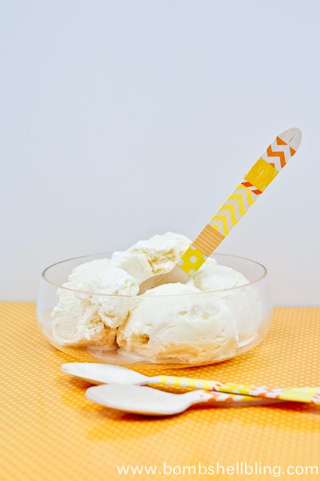 Embellish spoons with Washi Tape to match party decor! Brilliant!