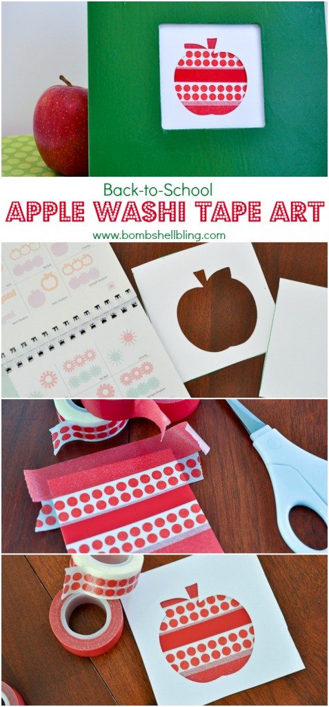 Back to School Apple Washi Art