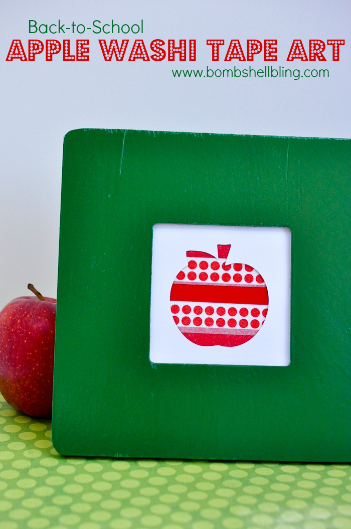 Back-to-School Apple Washi Tape Art