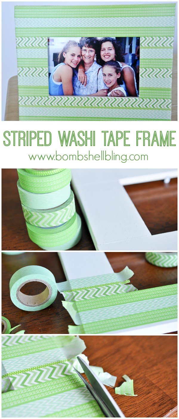 Washit tape frame long pin collage