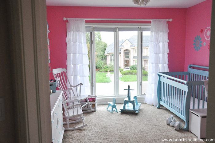 I adore this sweet nursery for a baby girl!