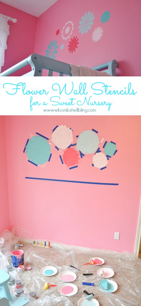 Flower Wall Stencils for a Sweet Nursery