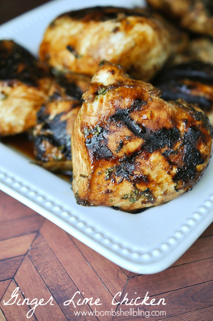 This ginger lime chicken is a simple marinade for grilling with a tangy Asian twist. Perfect served with grilled pineapple!