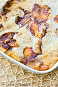 This is a PERFECT peach cobbler recipe, and it is SO EASY!
