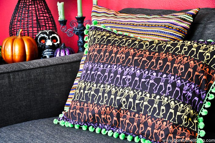 Dia De Los Muertos Pom Pom Pillows-10