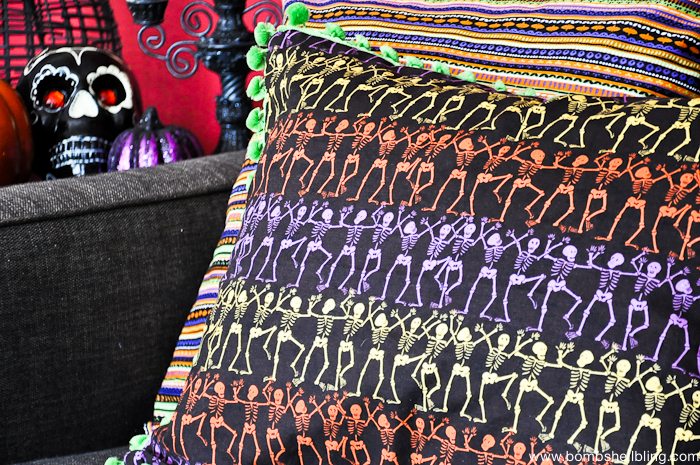 Dia De Los Muertos Pom Pom Pillows-9