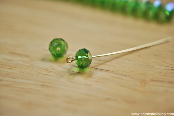 Gold & Green Earrings Tutorial CC-4