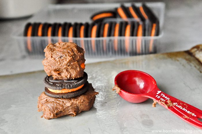 WHOA MAMA!!! Halloween Oreo Stuffed Double Chocolate Cookies!!!!!