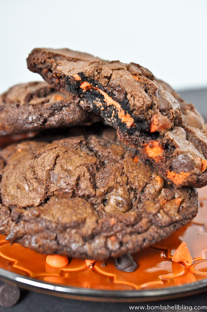 WHOA MAMA!!! Halloween Oreo Stuffed Double Chocolate Cookies!!!!!
