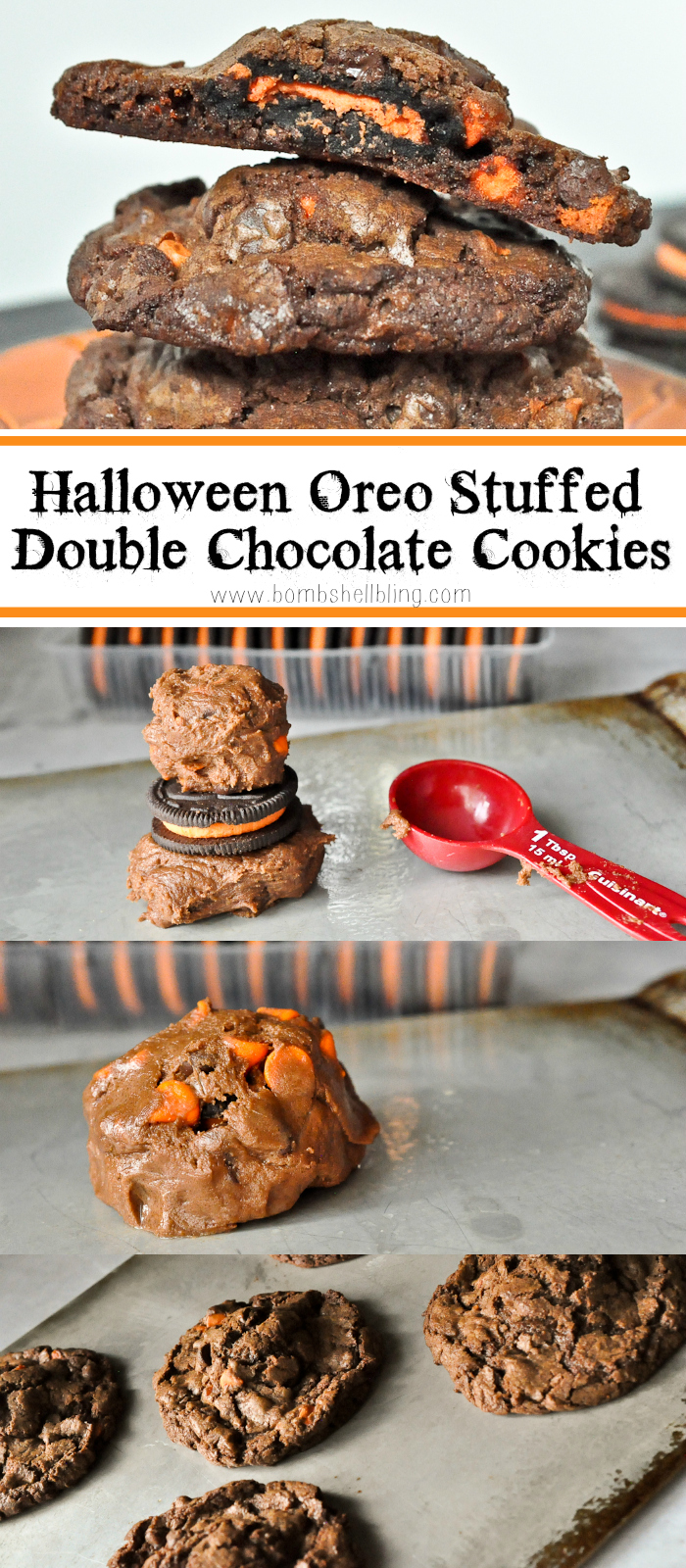 WHOA MAMA!!! Halloween Oreo Stuffed Double Chocolate Cookies!!!!!