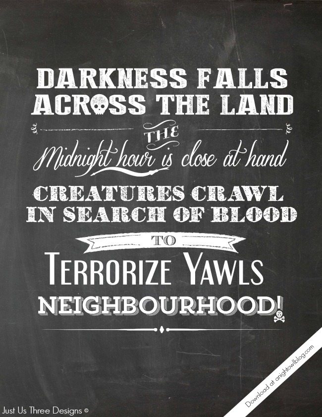 Thriller Halloween Printables