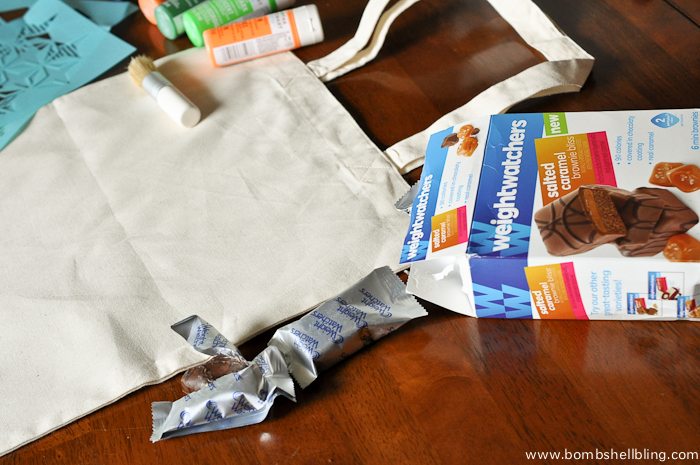 Trick or Treat Stenciled Tote Bags-1