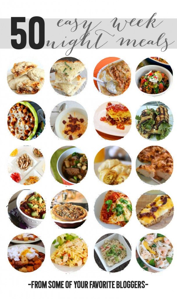 50 Easy Weeknight Meal Recipes -- I NEED THIS!