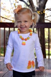 Make this adorable candy corn outfit in only 5 minutes!