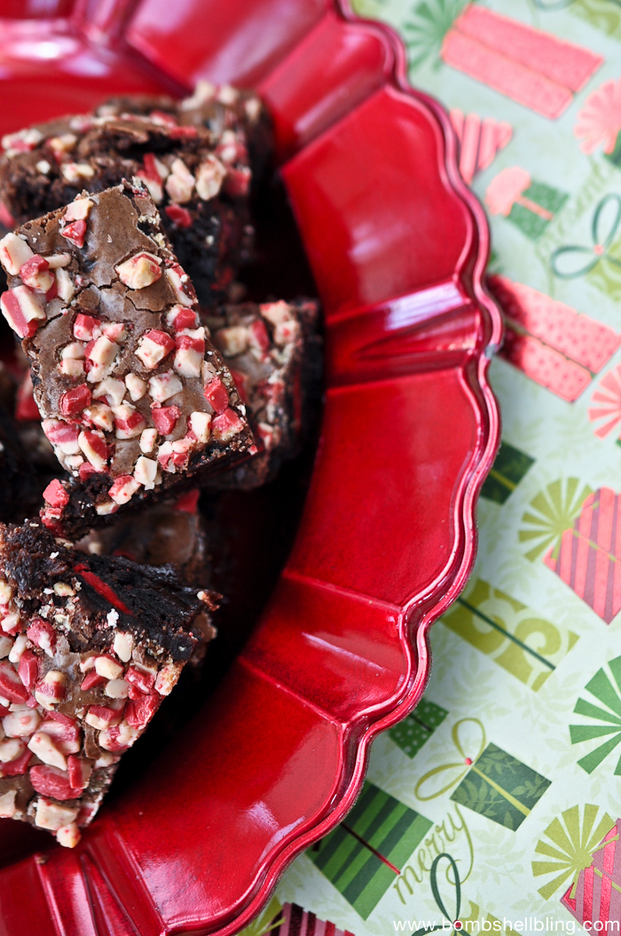 Peppermint Oreo Surprise Brownies