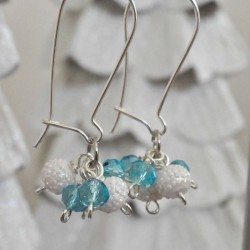 Frozen Inspired Glamorous Gift: Icy Dangle Cluster Earrings
