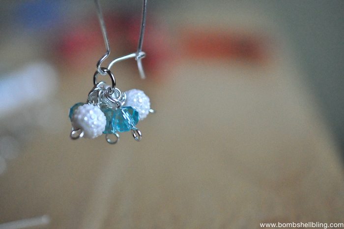 Frozen Inspired Dangle Cluster Earrings-9