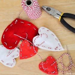 Stitched Heart Garland