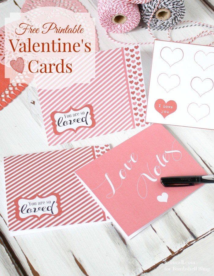These free printable valentines cards are way too cute!  They are the perfect surprise for your sweetie, your kiddos, your friends, or anyone else this Valentine's Day!