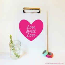 LOVE SWEET LOVE Free Printable