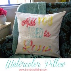 Watercolor Pillows Tutorial