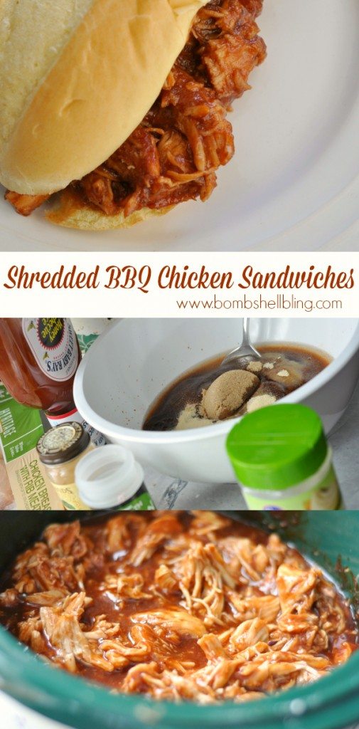 These crockpot barbeque chicken sandwiches are SOO good - plus they are an awesome freezer meal!
