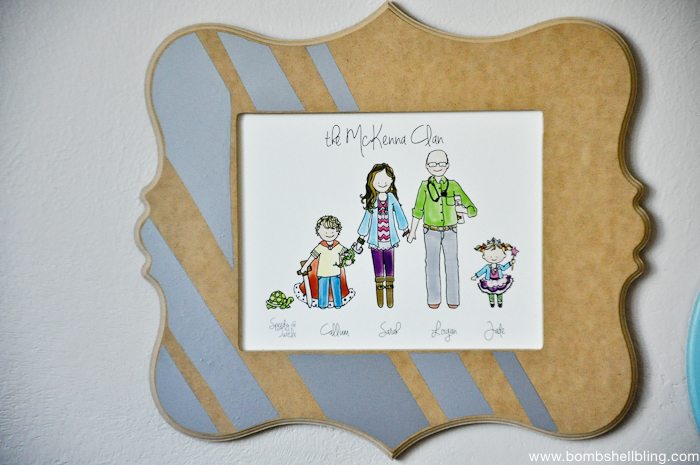 Cutest family pic ever! Perfect for making a gallery wall more unique.