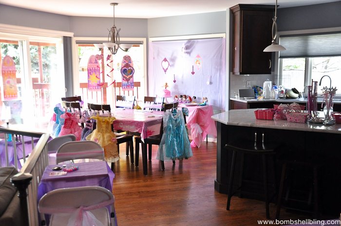 Bippity boppity boutique party room set up