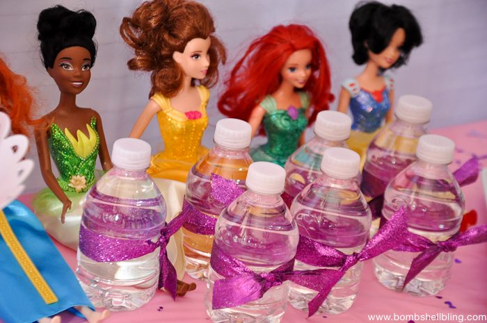 Disney Princess Barbies used as easy party decor! LOVE IT!