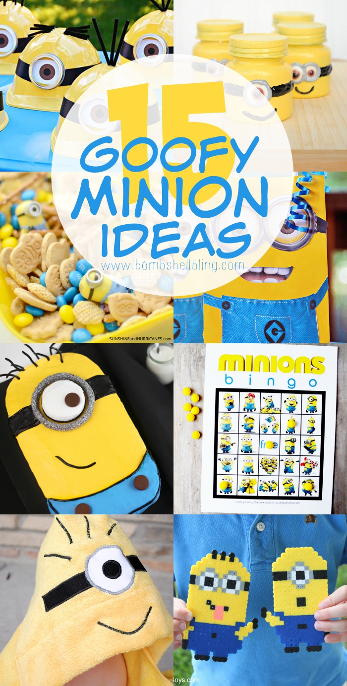 Minion ideas every Minion lover will go ga-ga for! I've got 15 goofy crafts, treats, and even party ideas even the craziest minion fan will love! Minion Ideas long pin collage