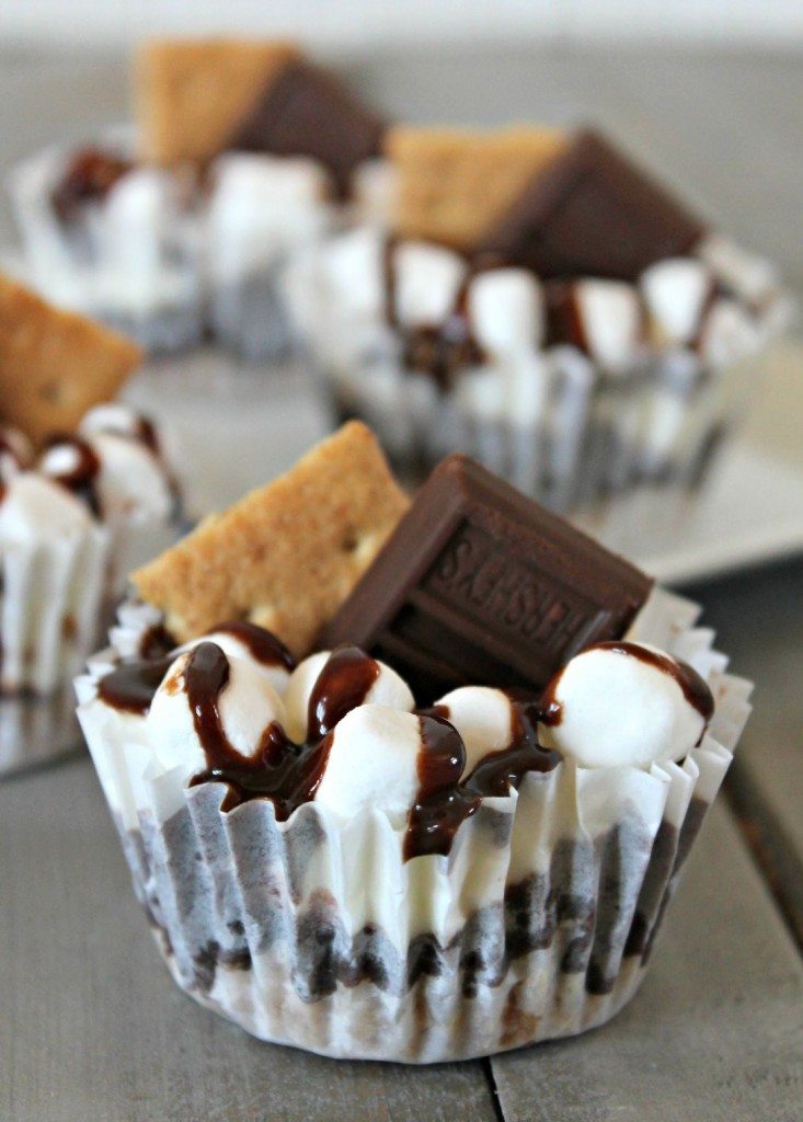 This Mini Cheesecake S'mores Recipe looks AH-MAZE-ING!