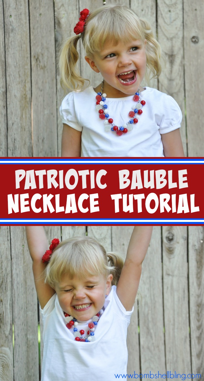 This necklace is the CUTEST for the 4th of July!!! Great tutorial!