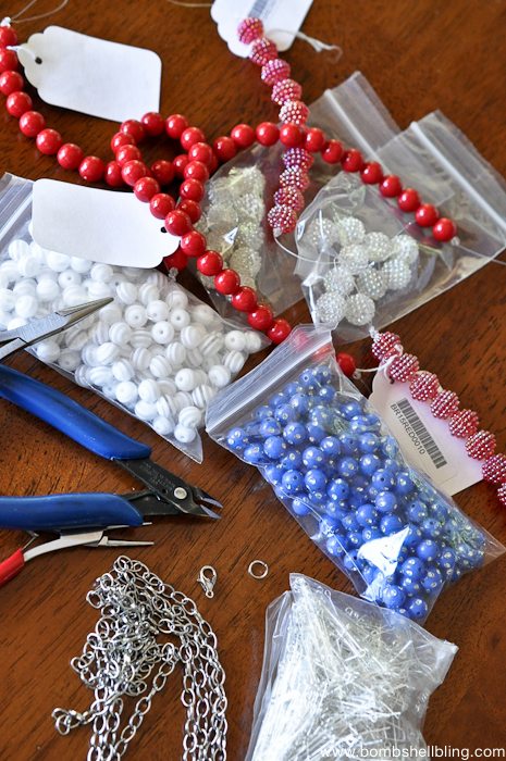 Patriotic Bauble Necklace Tutorial