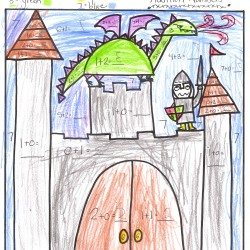 FREE Simple Math Color-by-Number Worksheets