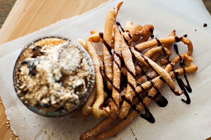 Funnel Cake Fries with S'mores Dip