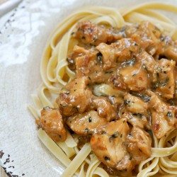 Teriyaki Chicken Alfredo Recipe with Tyson® Grilled and Ready® Chicken Breast Strips