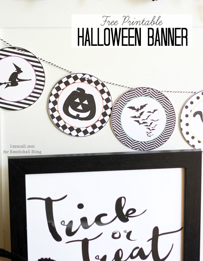 Free printable Halloween Banner. Just print, cut and hang!