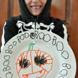DIY Halloween Paint Pen Plates