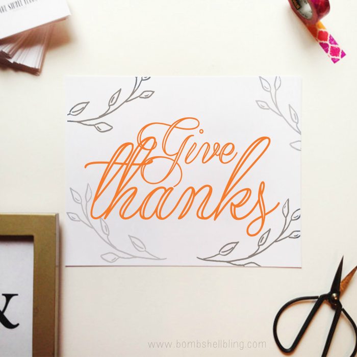 Give Thanks Printable