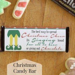 Elf Inspired Printable Christmas Candy Bar Wrapper