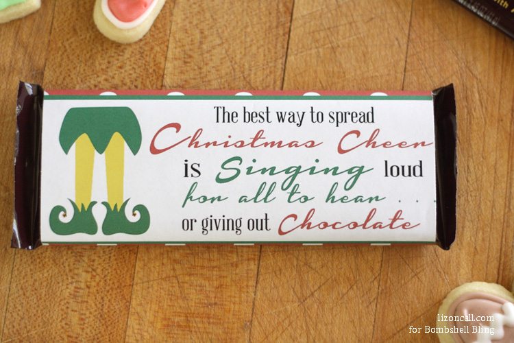 Elf inspired - free printable Christmas candy bar wrapper. Perfect gift for teachers and neighbors this year.