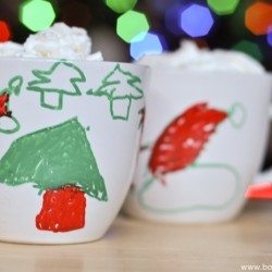 Christmas Paint Pen Mugs