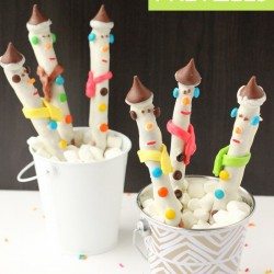 Snowman Pretzels