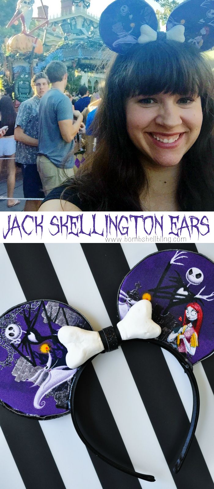 DIY Jack Skellington Mouse Ears