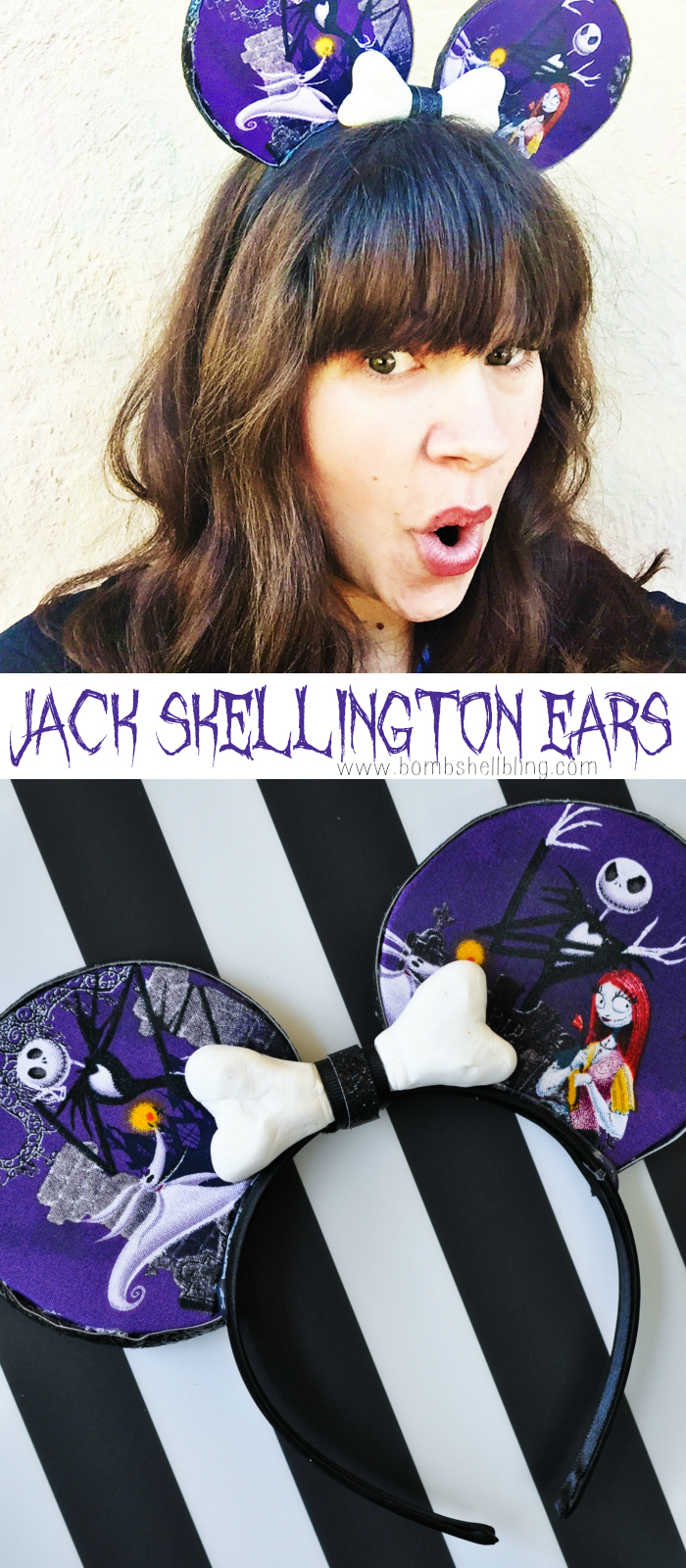 Jack Skellington Mouse Ears Tutorial