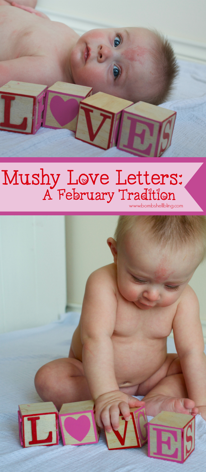 Writing mushy love letters to your children can be a simple, but beautiful and meaningful Valentine's Day tradition!