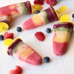 Layered Fruit Popsicles