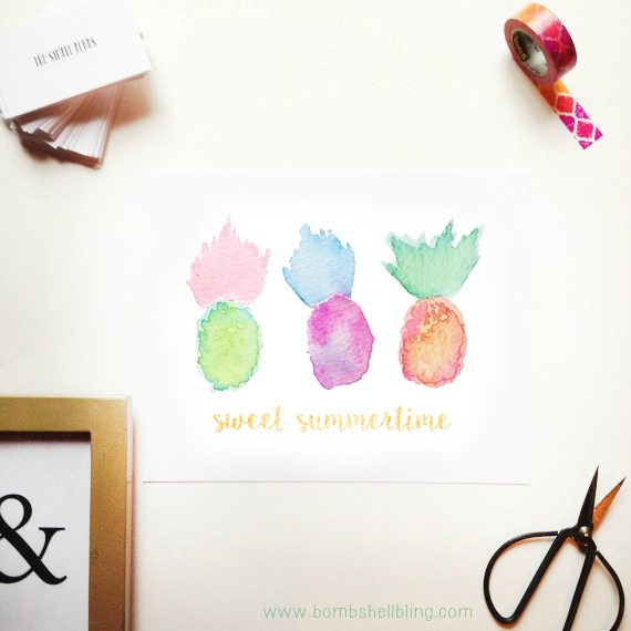 Summertime Pineapple Printable